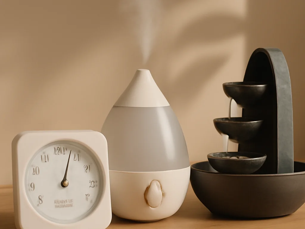 Gemütliches Wohnzimmer mit gesunden Pflanzen